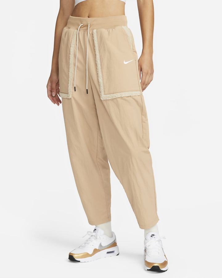 Pantalones Nike Sportswear Essential Woven High-Waisted Curve Mujer Blancas | ZYPNO-5267