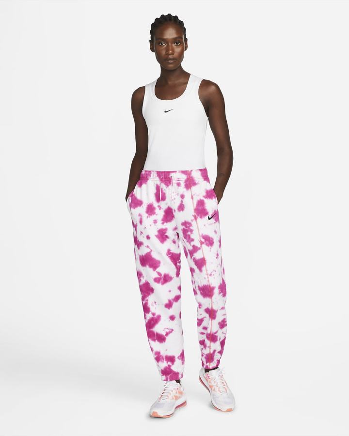 Pantalones Nike Sportswear Fleece Tie-Dye Mujer Rosas Rojas Negras | TUPIE-4298
