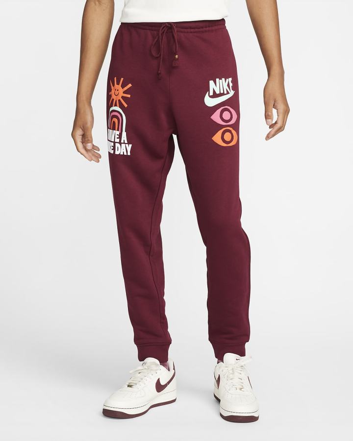 Pantalones Nike Sportswear French Terry Hombre Burdeos | WFJGI-8021