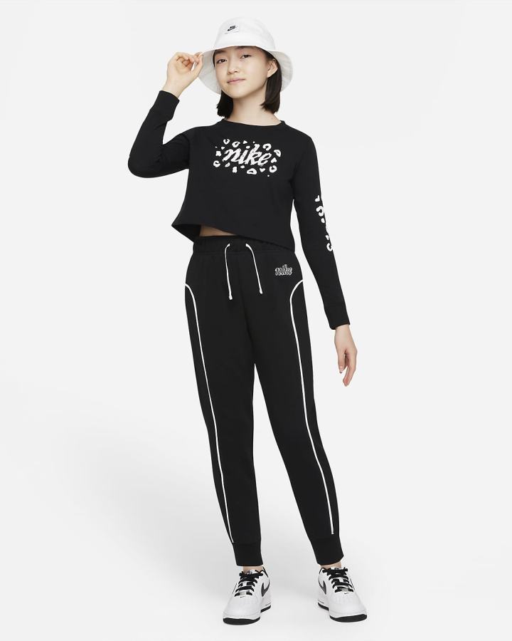 Pantalones Nike Sportswear Icon Clash Kids Niña Negras Blancas | FODZU-4715