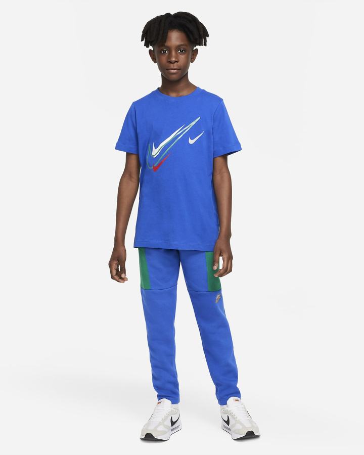 Pantalones Nike Sportswear Kids (Extended Size) Niño Azul Real Amarillo | LKUCT-8623