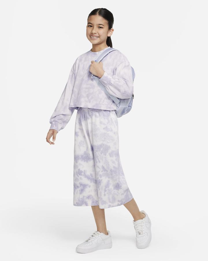 Pantalones Nike Sportswear Kids Niña Moradas Blancas | WIPHF-2580