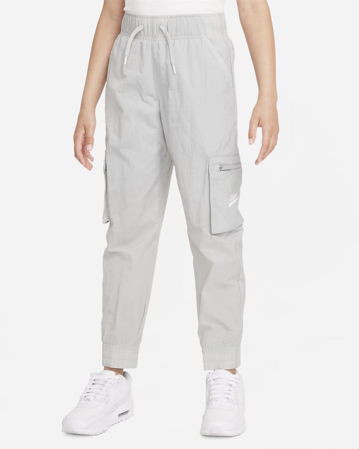 Pantalones Nike Sportswear Kids Woven Cargo Niña Gris Claro Blancas | MWKPH-2164