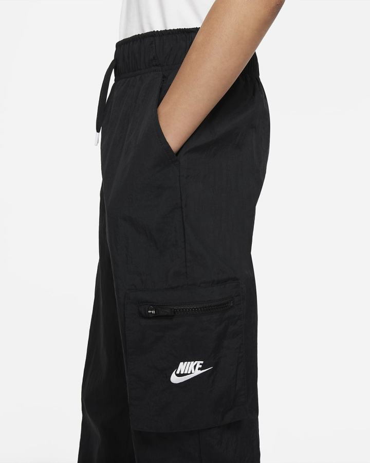 Pantalones Nike Sportswear Kids Woven Cargo Niña Negras Blancas | MZGJN-4835