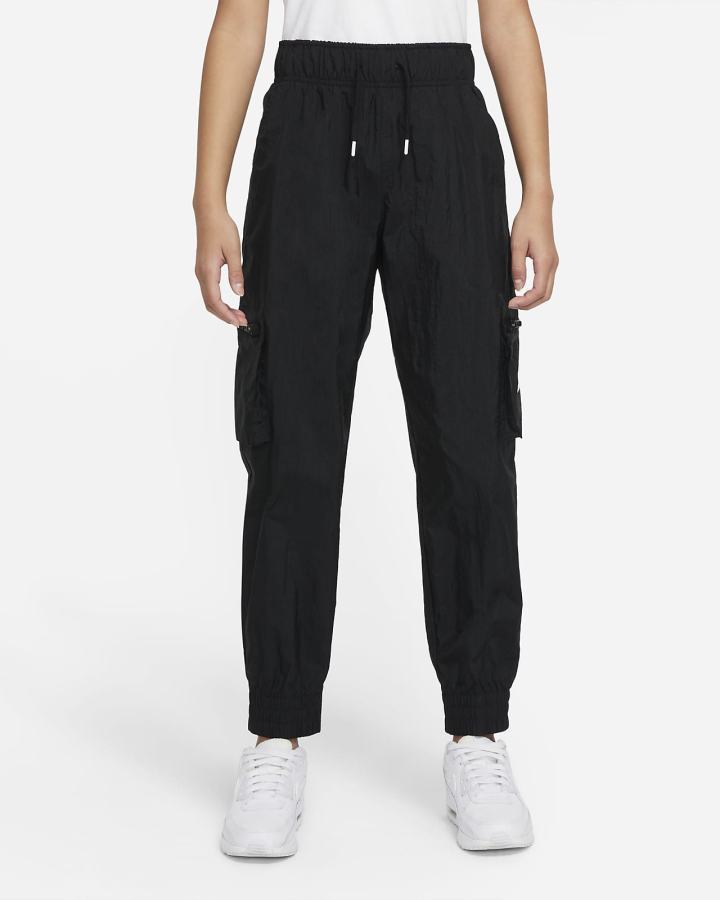 Pantalones Nike Sportswear Kids Woven Cargo Niña Negras Blancas | MZGJN-4835