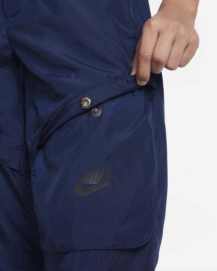 Pantalones Nike Sportswear Kids Woven Utility Niño Azul Marino Negras | TGRUN-7381