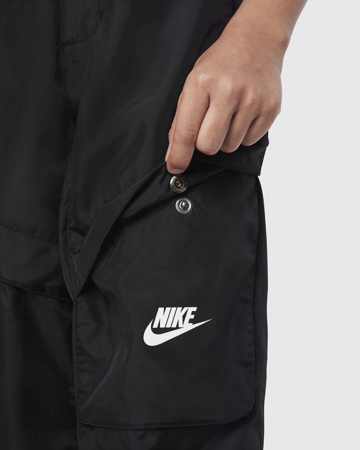 Pantalones Nike Sportswear Kids Woven Utility Niño Negras Blancas | VQBOG-2753