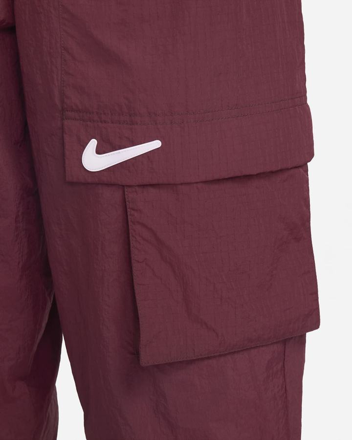 Pantalones Nike Sportswear Swoosh Mid-Rise Woven Mujer Blancas | ZPLGJ-1685