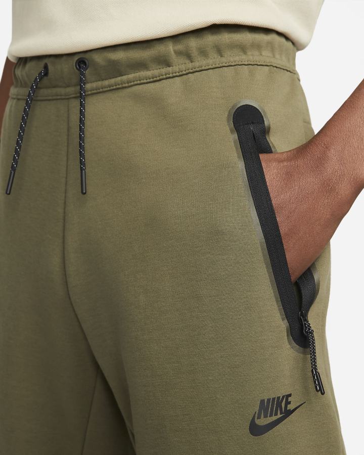 Pantalones Nike Sportswear Tech Fleece Hombre Verde Oliva Negras | YRJGQ-2698