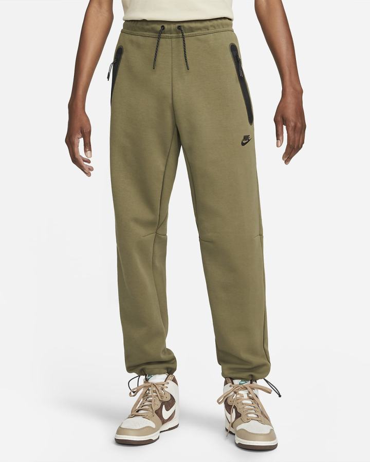 Pantalones Nike Sportswear Tech Fleece Hombre Verde Oliva Negras | YRJGQ-2698