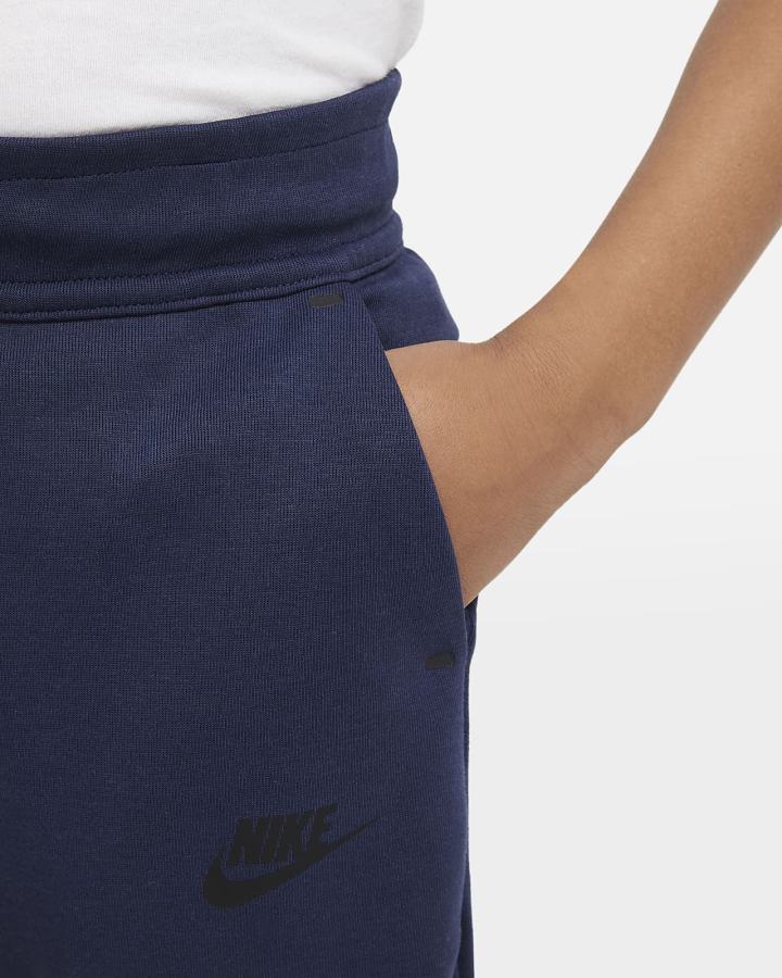 Pantalones Nike Sportswear Tech Fleece Kids Niño Azul Marino Negras | BRVNY-8962