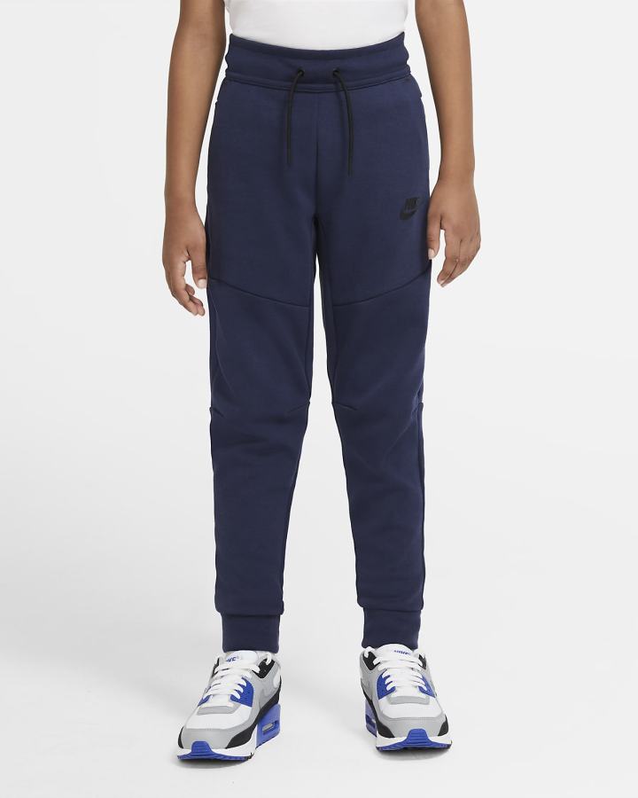 Pantalones Nike Sportswear Tech Fleece Kids Niño Azul Marino Negras | BRVNY-8962
