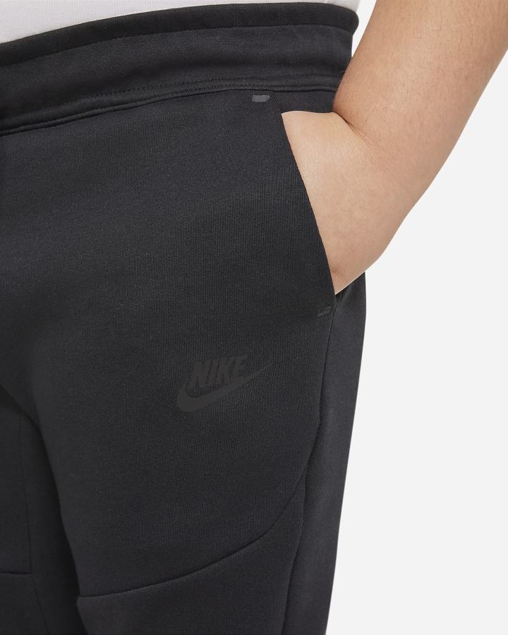 Pantalones Nike Sportswear Tech Fleece Kids Niño Negras | FZPJH-1647