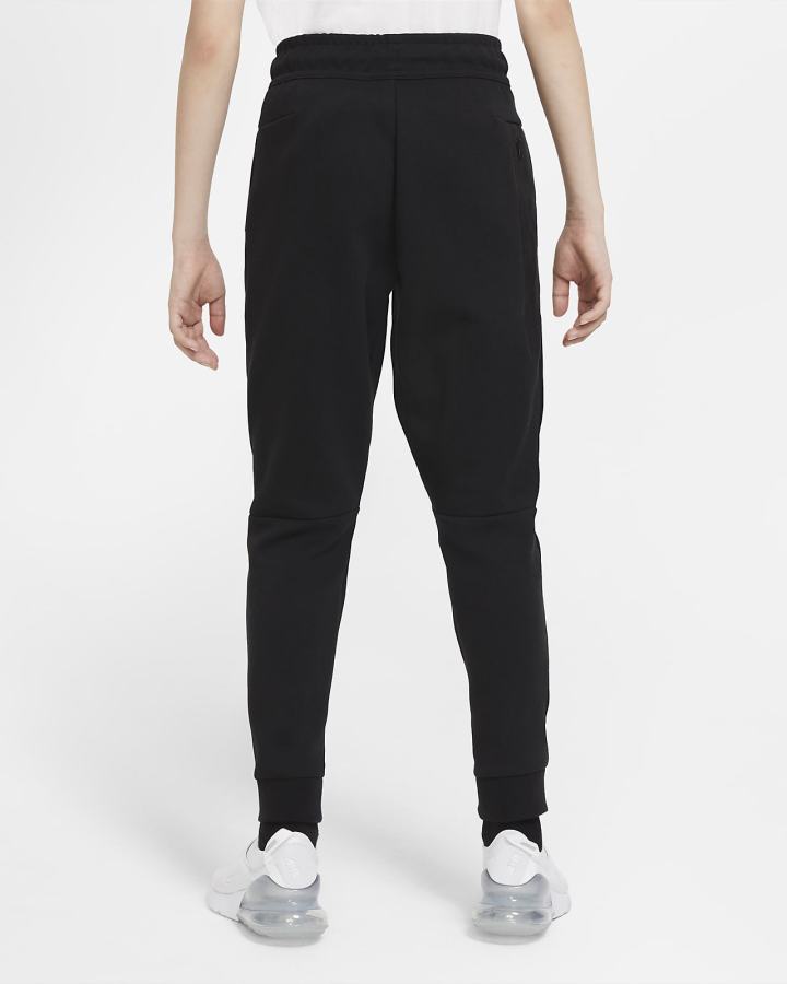 Pantalones Nike Sportswear Tech Fleece Kids Niño Negras | GOIBT-3214