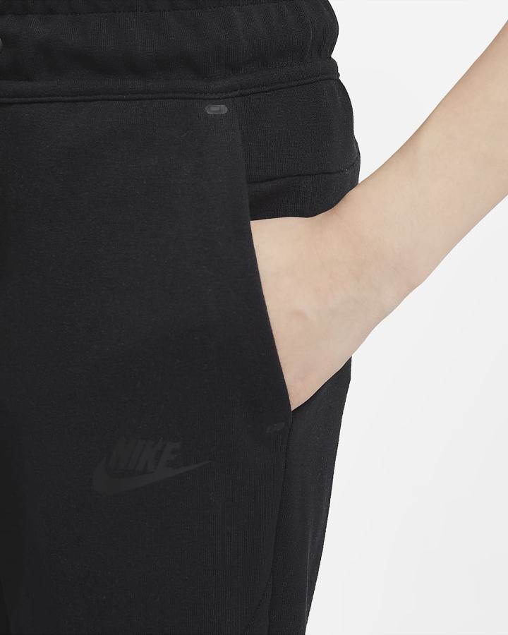 Pantalones Nike Sportswear Tech Fleece Kids Niño Negras | GOIBT-3214