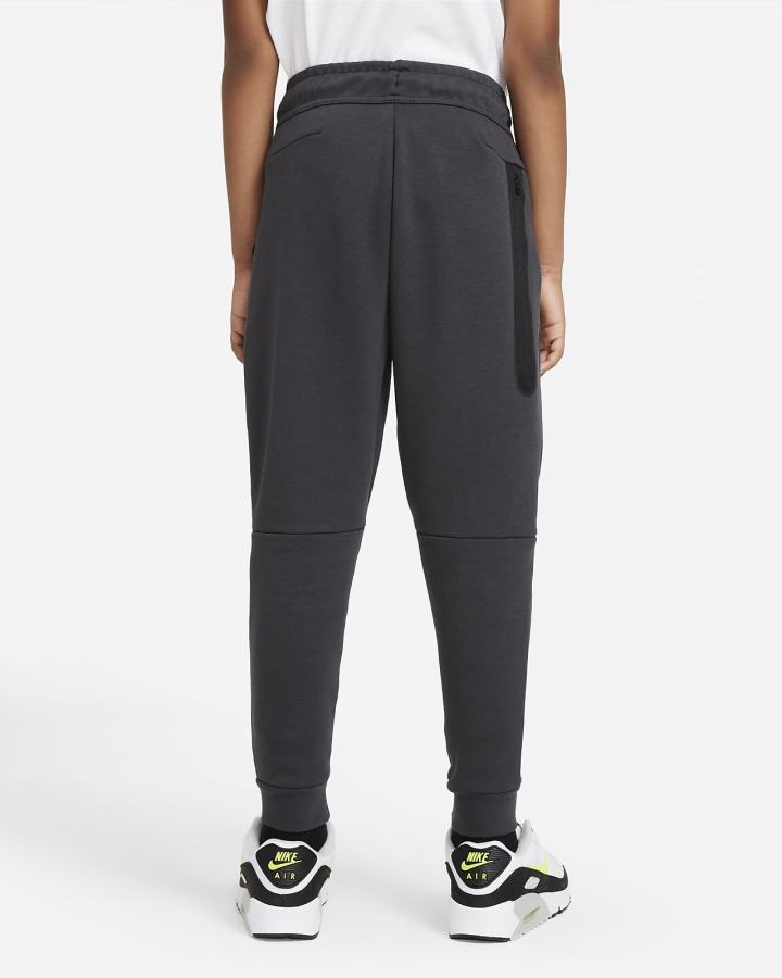 Pantalones Nike Sportswear Tech Fleece Kids Niño Gris Oscuro Verde Claro | PXSQU-5087