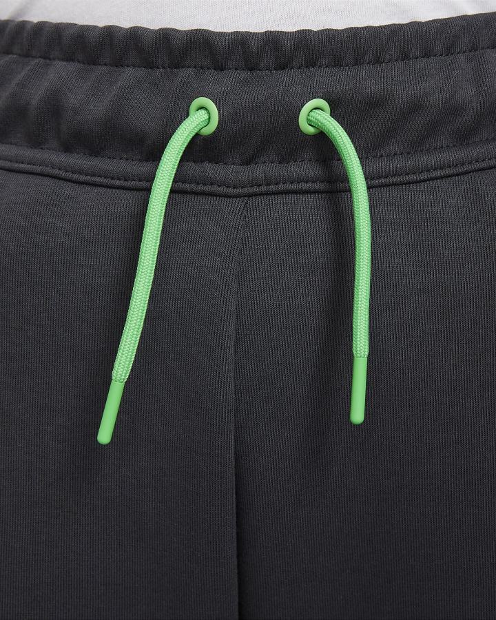 Pantalones Nike Sportswear Tech Fleece Kids Niño Gris Oscuro Verde Claro | PXSQU-5087