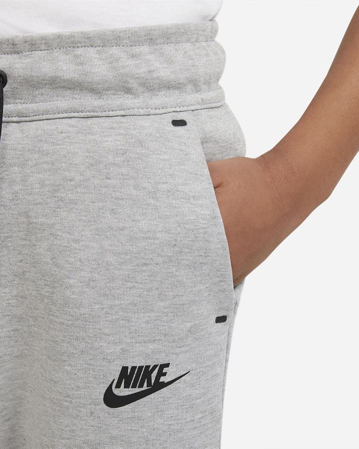 Pantalones Nike Sportswear Tech Fleece Kids Niño Gris Oscuro Negras | WHYNI-3678