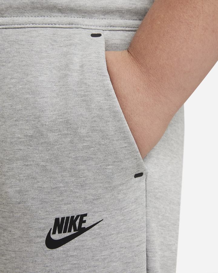 Pantalones Nike Sportswear Tech Fleece Kids Niño Gris Oscuro Negras | WJIFR-2165