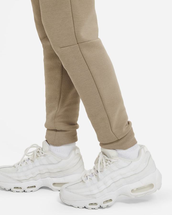 Pantalones Nike Sportswear Tech Fleece Kids Niño Kaki Amarillo Negras | YUTWZ-4796