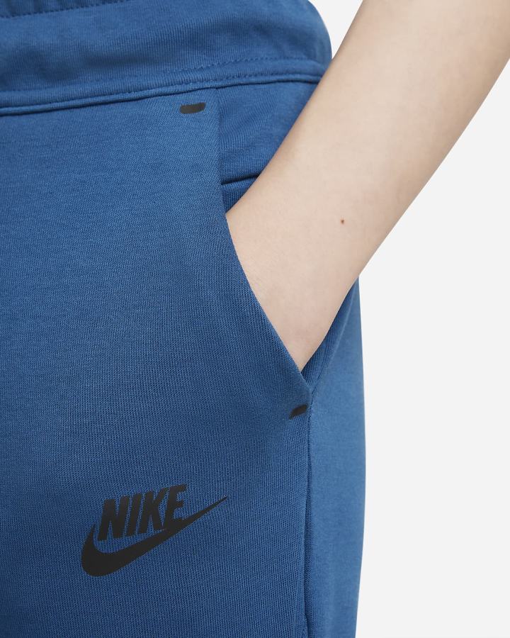 Pantalones Nike Sportswear Tech Fleece Kids Niño Azules Negras | ZHMKT-1254