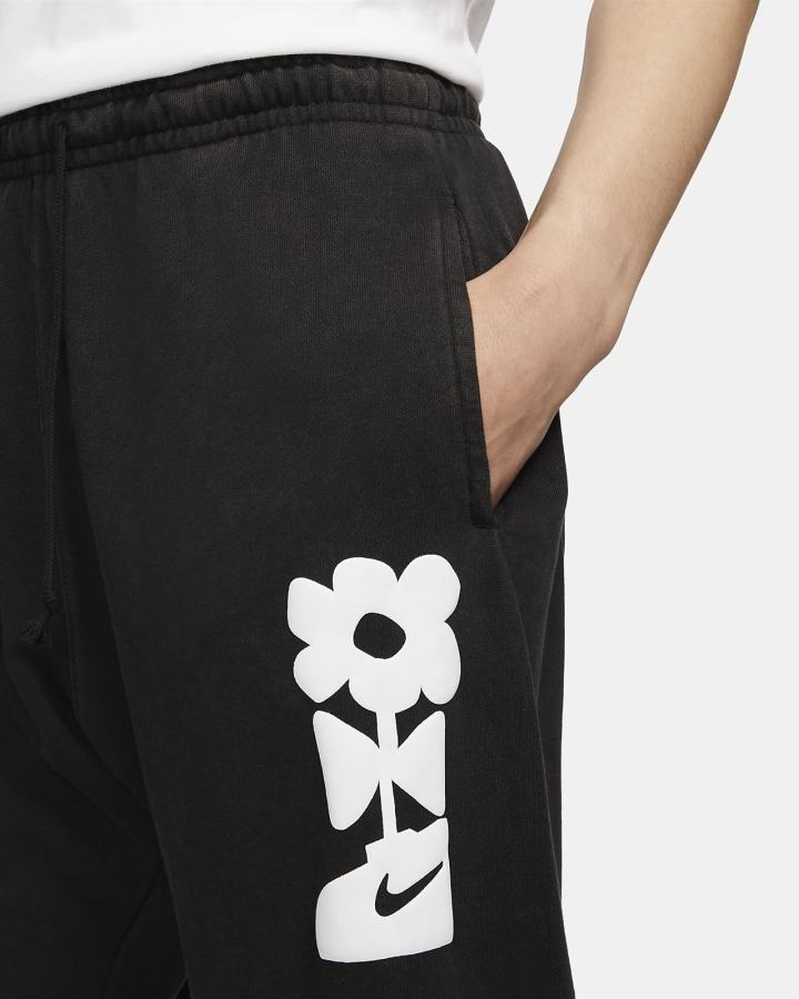 Pantalones Nike Sportswear Washed French Terry Hombre Negras Blancas | HGVWY-6198