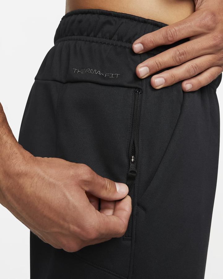 Pantalones Nike Therma-FIT Fitness Hombre Negras Blancas | WXUME-9571