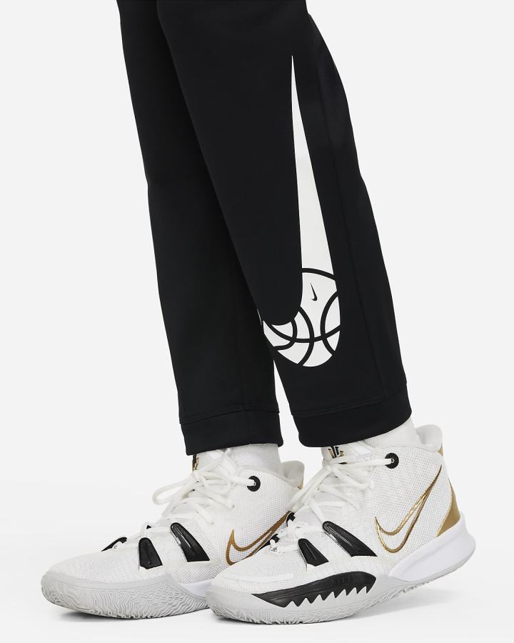 Pantalones Nike Therma-FIT Kids Basketball (Extended Size) Niño Negras Blancas | DEALP-8635