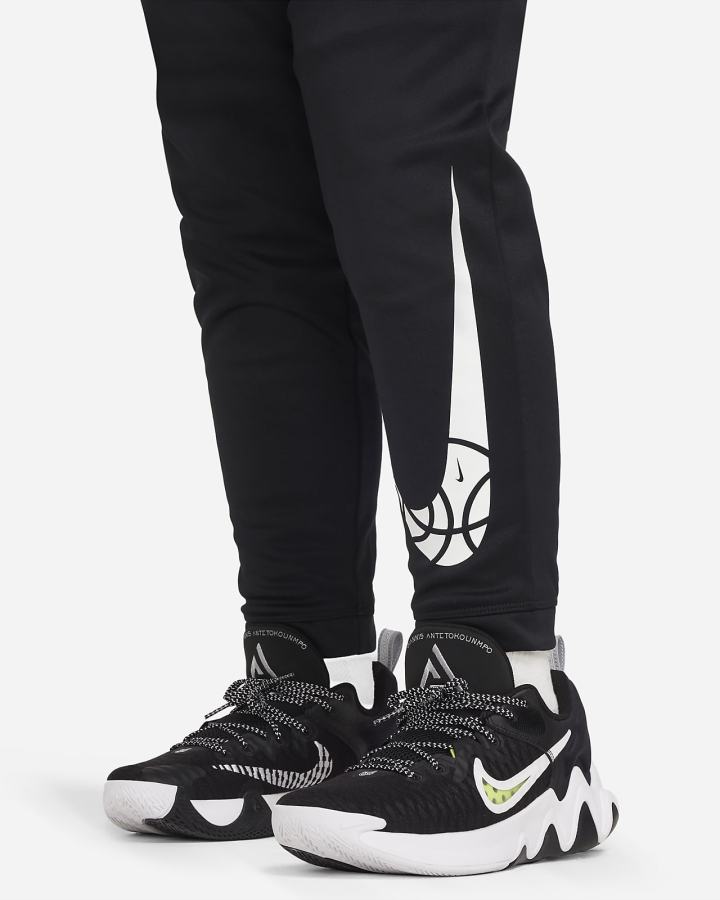 Pantalones Nike Therma-FIT Kids Basketball (Extended Size) Niño Negras Blancas | FAWZK-2609