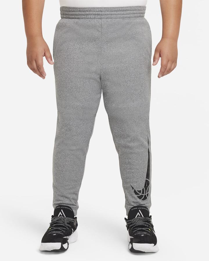 Pantalones Nike Therma-FIT Kids Basketball (Extended Size) Niño Gris Oscuro Negras | MSXQG-8620