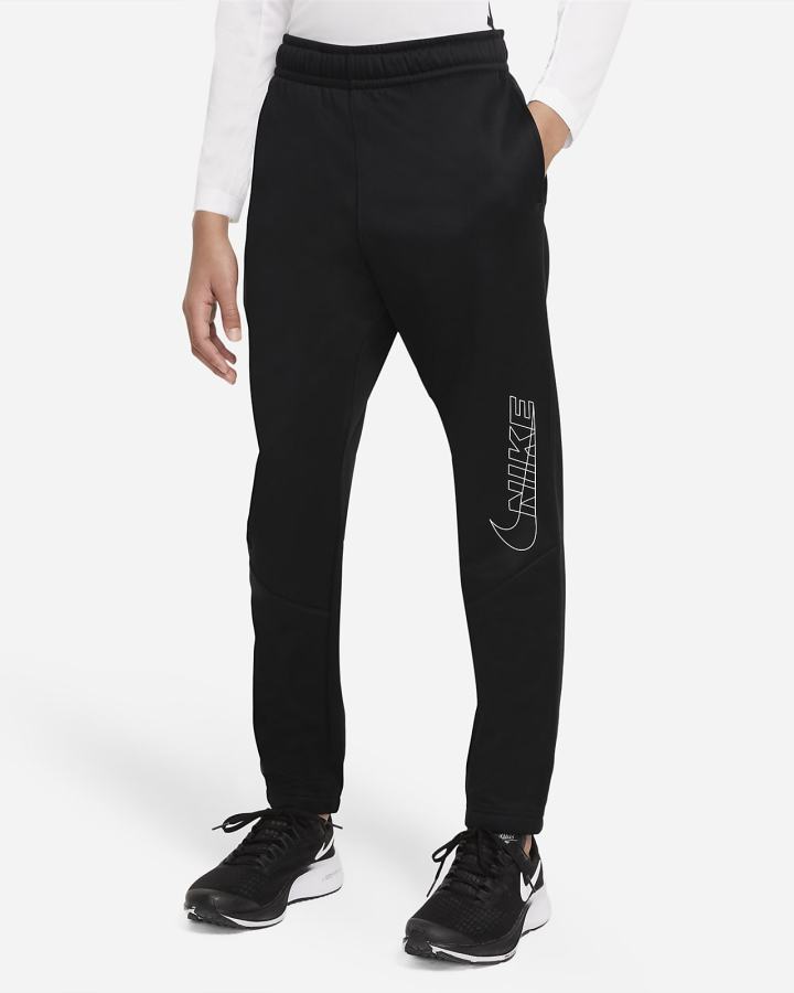 Pantalones Nike Therma-FIT Kids Estampadas Tapered Training Niño Negras | MNFTA-1760