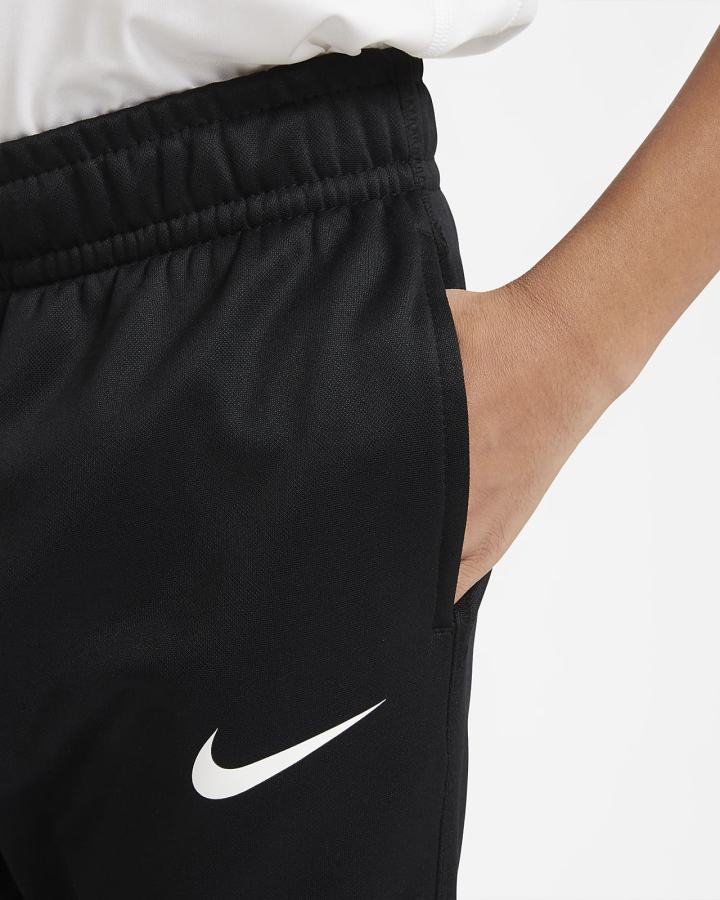 Pantalones Nike Therma-FIT Kids Open-Hem Training (Extended Size) Niño Negras Blancas | DBSIH-8013