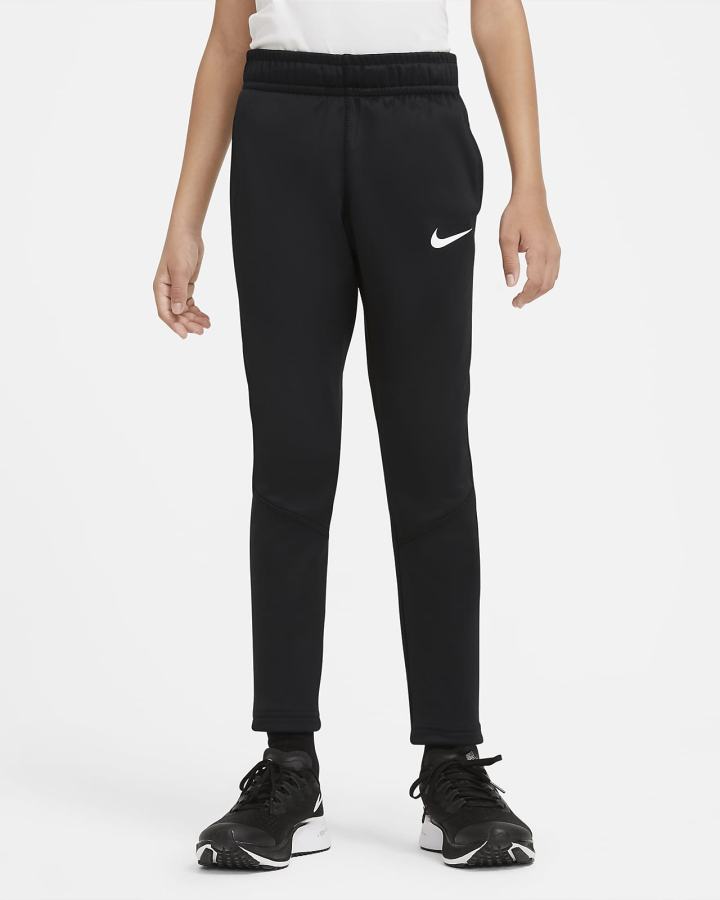Pantalones Nike Therma-FIT Kids Open-Hem Training (Extended Size) Niño Negras Blancas | DBSIH-8013