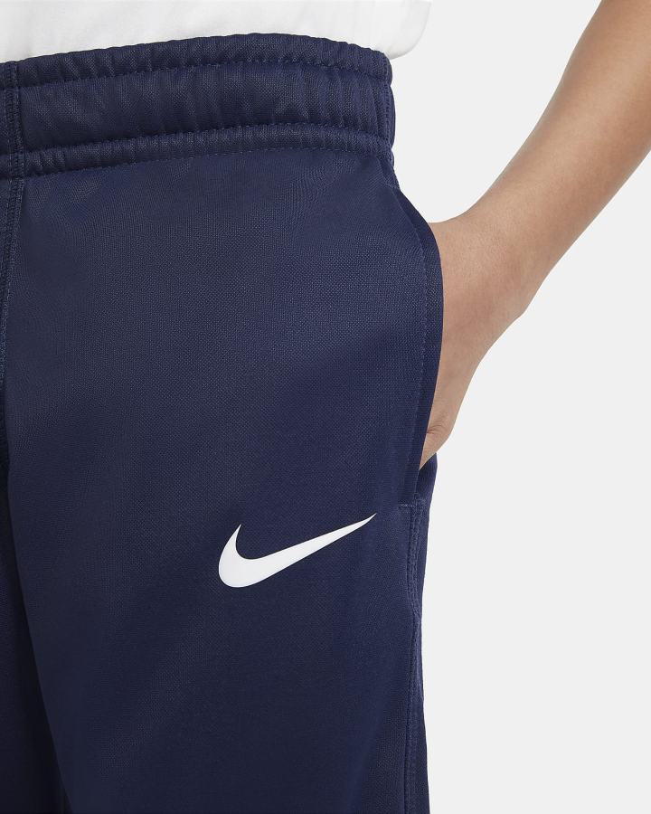 Pantalones Nike Therma-FIT Kids Open-Hem Training (Extended Size) Niño Azul Marino Blancas | MPUEB-8637