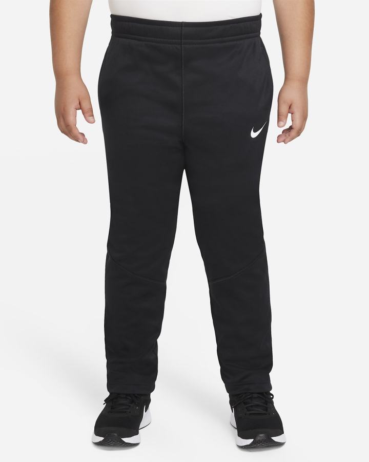 Pantalones Nike Therma-FIT Kids Open-Hem Training (Extended Size) Niño Negras Blancas | PEFRG-2943
