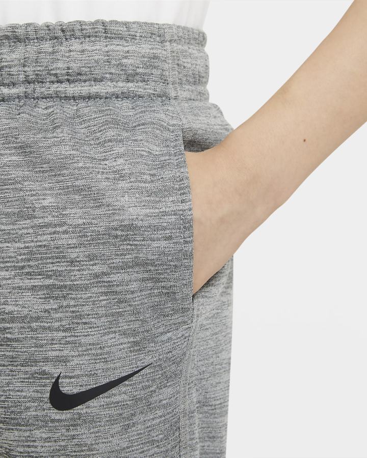 Pantalones Nike Therma-FIT Kids Open-Hem Training (Extended Size) Niño Gris Negras | VRBPG-9154