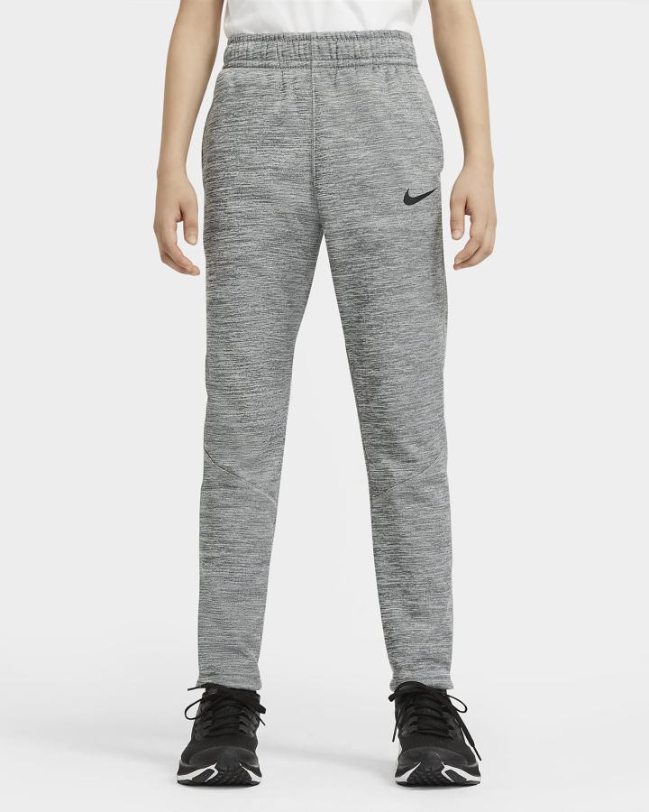 Pantalones Nike Therma-FIT Kids Open-Hem Training (Extended Size) Niño Gris Negras | VRBPG-9154