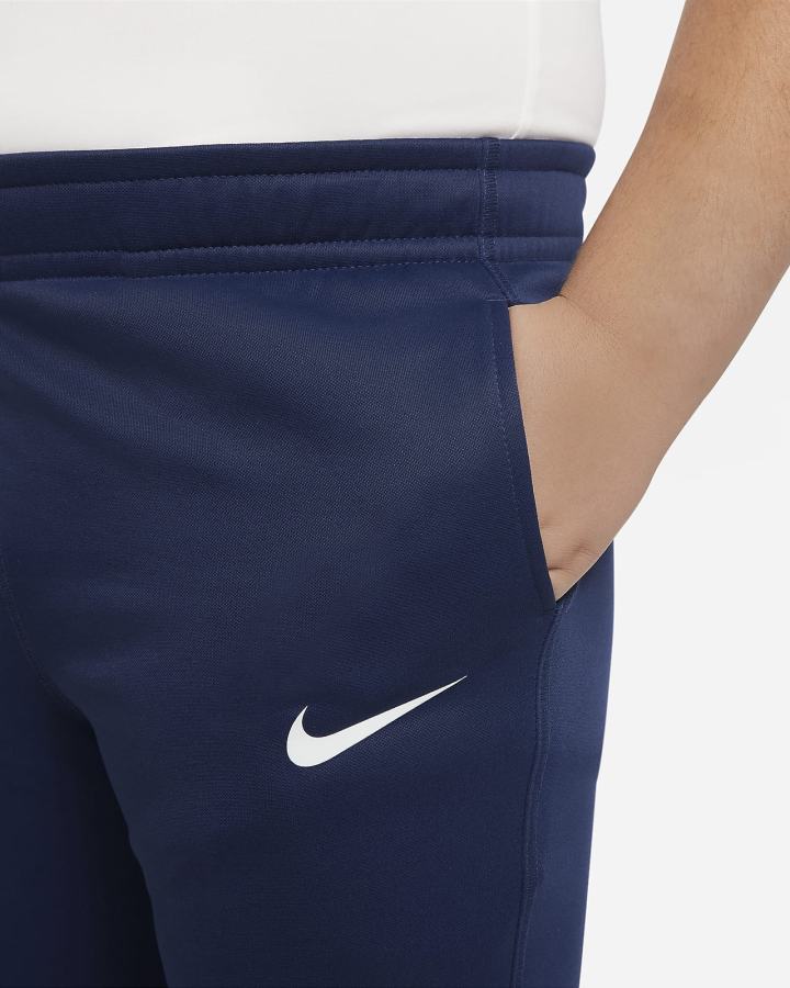Pantalones Nike Therma-FIT Kids Open-Hem Training (Extended Size) Niño Azul Marino Blancas | ZTCAK-9052