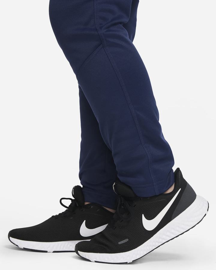 Pantalones Nike Therma-FIT Kids Open-Hem Training (Extended Size) Niño Azul Marino Blancas | ZTCAK-9052