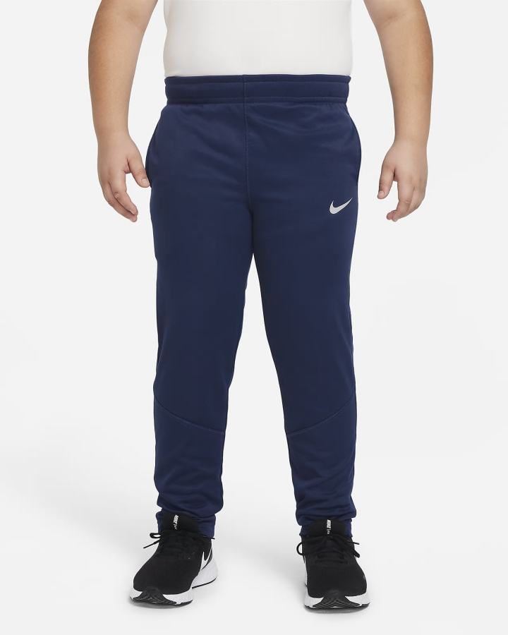 Pantalones Nike Therma-FIT Kids Open-Hem Training (Extended Size) Niño Azul Marino Blancas | ZTCAK-9052