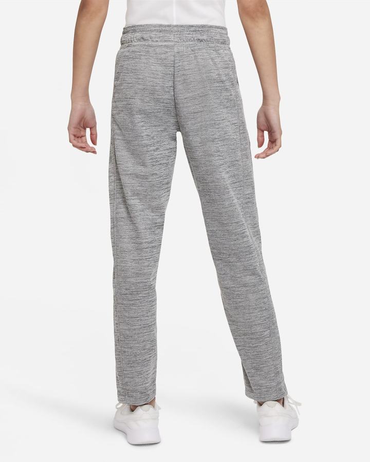 Pantalones Nike Therma-FIT Kids Open-Hem Training Niña Gris Oscuro Blancas | ZTJCP-2846