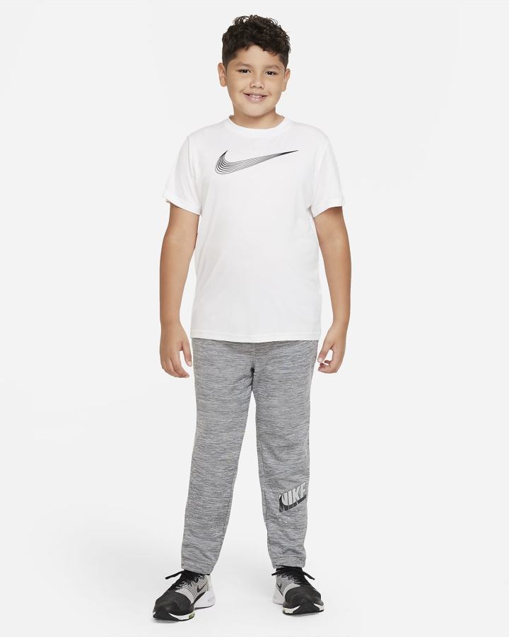 Pantalones Nike Therma-FIT Kids Tapered Training Niño Gris Oscuro Gris Claro | DCSBZ-2079