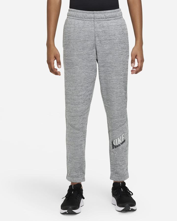 Pantalones Nike Therma-FIT Kids Tapered Training Niño Gris Oscuro Gris Claro | HGPVC-0719