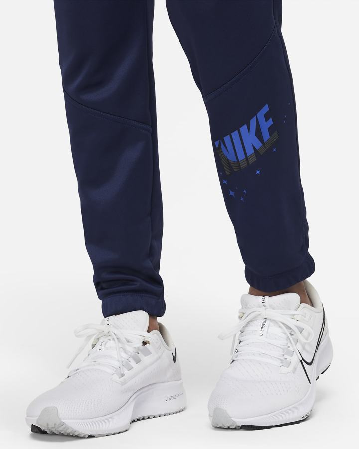 Pantalones Nike Therma-FIT Kids Tapered Training Niño Azul Marino Azul Real | KRCLG-8673