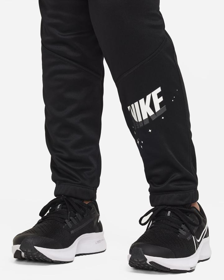 Pantalones Nike Therma-FIT Kids Tapered Training Niño Negras Blancas | LWQZU-9756