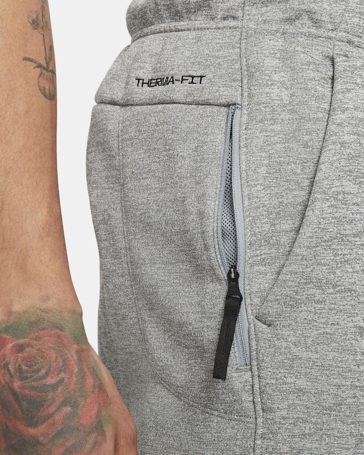 Pantalones Nike Therma-FIT Tapered Training Hombre Gris Oscuro Negras | LVTQP-7618