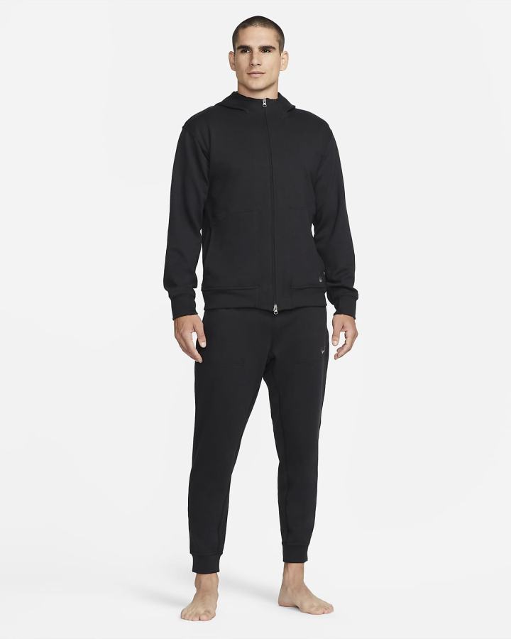 Pantalones Nike Yoga Dri-FIT Fleece Hombre Negras | QATJP-9408