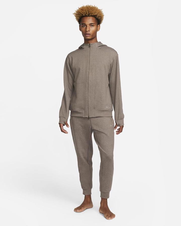 Pantalones Nike Yoga Dri-FIT Fleece Hombre Marrones | ZSOXL-7486