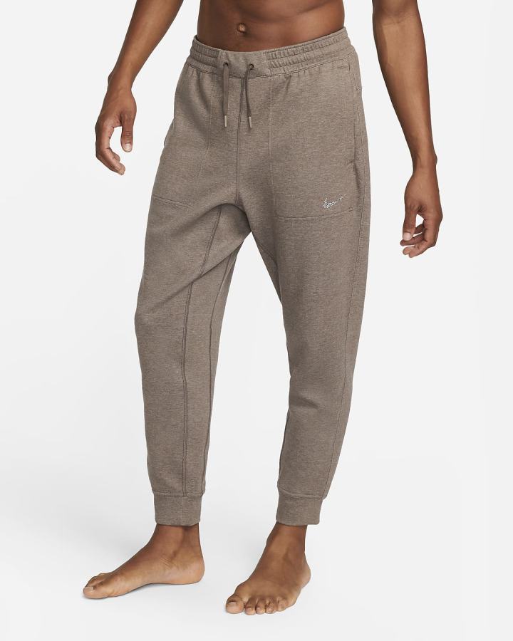 Pantalones Nike Yoga Dri-FIT Fleece Hombre Marrones | ZSOXL-7486