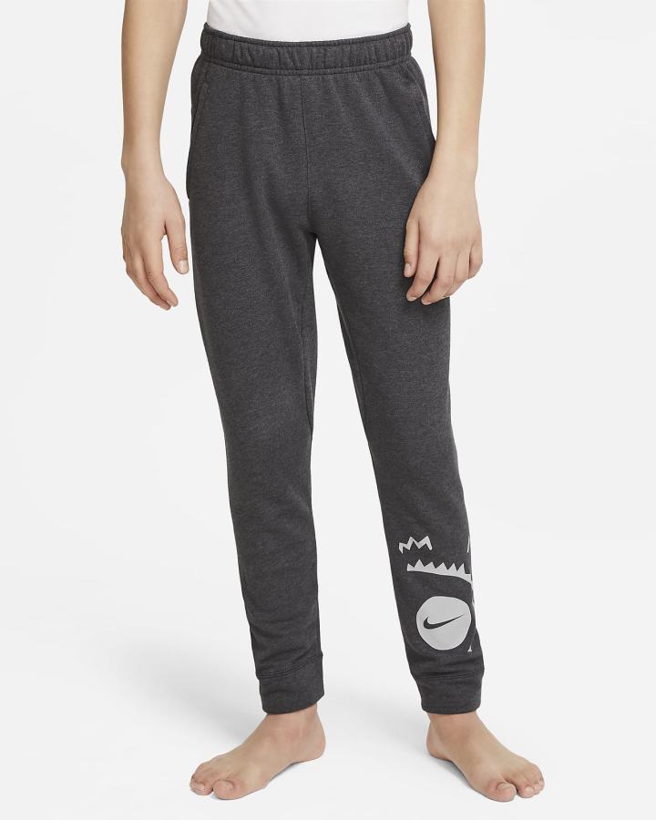 Pantalones Nike Yoga Kids Estampadas Fleece Training Niño Negras Gris Claro | RELYT-9542